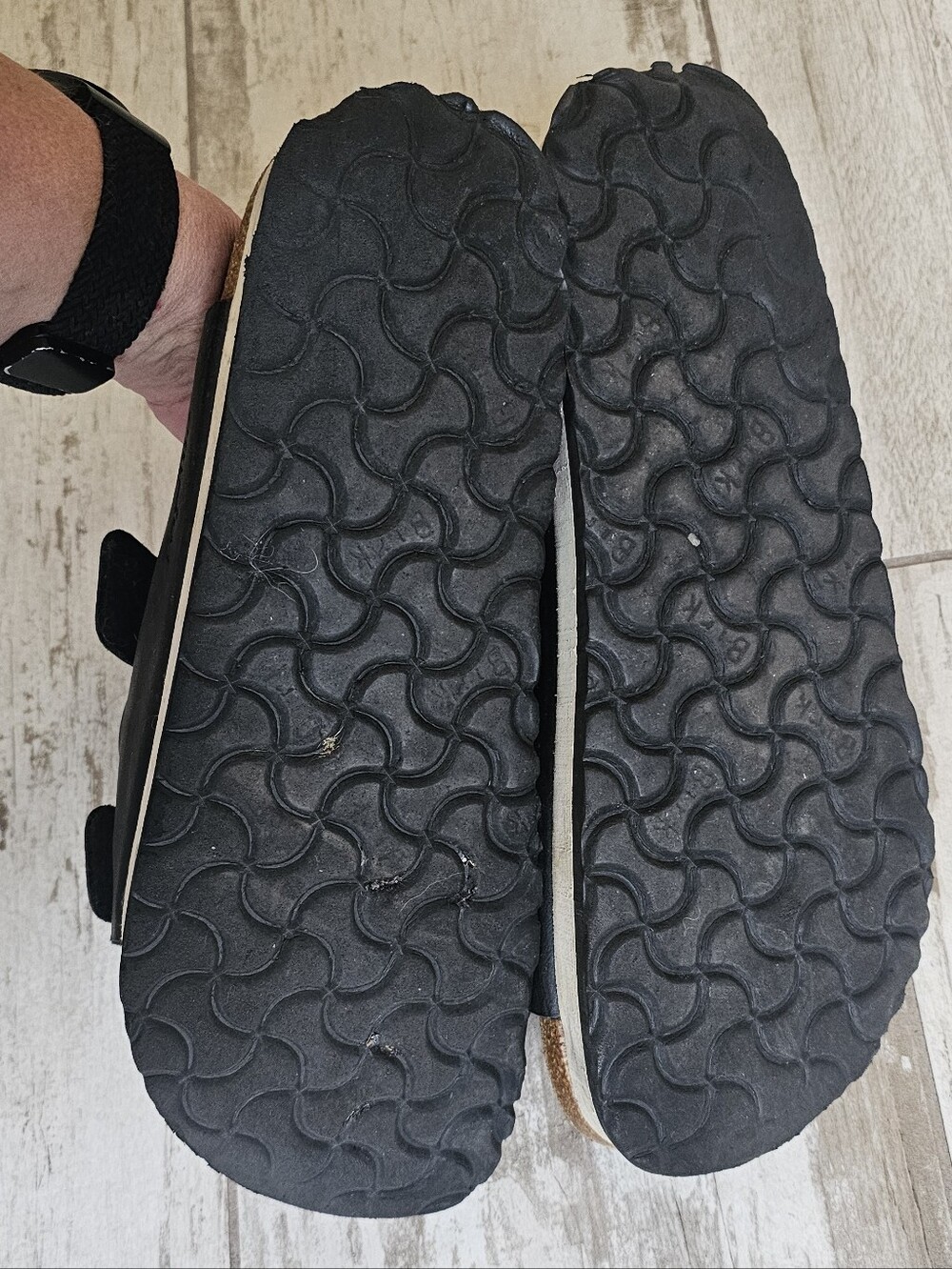 LEAVING SOON...Papillio Black Vegan Leather Platform Footbed Sandal 40 / 9 - Picture 2 of 5